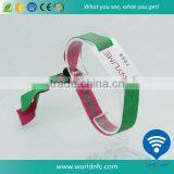 Colorful Disposable Printed Woven Band RFID Bracelet thumbnail-5