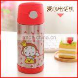 400ML Mokyo Cartoon Stainless Steel Flask for Children With Straw thumbnail-3