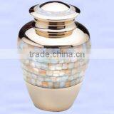 New Look Mother of Pearl Made Cremation Urn, Urn for Cremation thumbnail-1