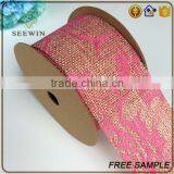 High Quality Online Lace Mesh Linen Jute Craft Fabric Ribbon Wholesale thumbnail-4