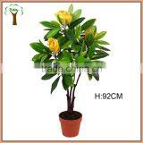 Artificial Flowering Yellow Magnolia Tree for Wedding Decoration thumbnail-1