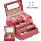 High Quality Crocodile Faux Leather Jewelry Box thumbnail-3