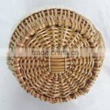 High Quality Woven Willow Round Bread Basket With Handles thumbnail-6