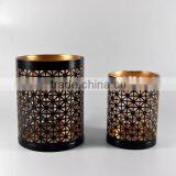 Golden Cylinder Candle Holder thumbnail-1