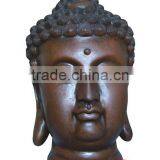 Bronze Meditating Buddha Head Statues thumbnail-1