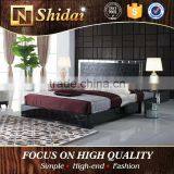 Modern Rose Carved Black Bed Frame With Glass B807 thumbnail-1