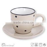 color glaze stoneware ceramic cheap cup and saucer