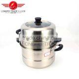 Hot Selling Stainless Steel Steamer Cooking Pot With Hollow Handles and Metal Lid thumbnail-5