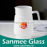 1.6L Frosted Decal Logo Glass Water Jug thumbnail-2