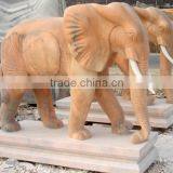 High Quality Pink Marble Elephant Sculpture thumbnail-2