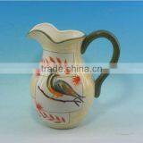 USA Hot Sale Huge Ivory DeHua Ceramic Beer Pitcher With Handle thumbnail-1