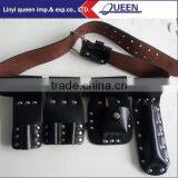 Black Pure Leather Tool Belt Set for Construction thumbnail-3