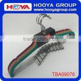 5pcs/lot Multifunction Closet Complete Ultra Thin Non Slip Velvet Suit Hangers Colorful With Two Clip for Trousers thumbnail-1