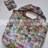 Whole Sale Foldable Folding Shopping Shoulder Bags Fashion Printed Tote Bags Promotional Carto Bags thumbnail-2