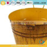 10 Inch Garden Unique Powder Coated Coloured Metal Plant Colored Flower Pots Coloured Plant Pots Metal thumbnail-5