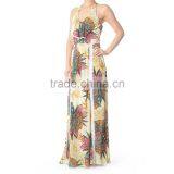 Young Lady Halter Neck Printing Maxi Dress Women Casual thumbnail-2