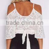 Hot Sale Woman Lace Tops Summer Latest Design Sexy Beachwear Lace Tops thumbnail-4