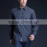 Fashion Long Sleeve Casual Design High Quality 100%Cotton Print Men Shirt thumbnail-1
