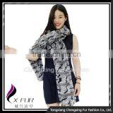 CX-S-55C Fox Fur Decoration Rex Rabbit Fur Women Scarf for Winter thumbnail-2