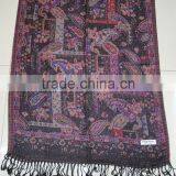 Fashion Top Sold Russian Woman Classic Jacquard Paisley Pashmina Shawl 100%viscose thumbnail-1