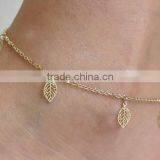 Retro Tree Leaf Anklet High End Turquoise Leaf Foot Jewelry New Design Leaf Anklet for 2016 Promotional Items thumbnail-6