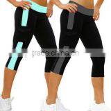 OEM Service 3/4 Length Tights Stretchable Spandex Fitness Leggings for Yoga, Running thumbnail-4