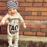 S17543A 2017 Fashion Baby Clothes Baby Short-sleeved Rompers Letter Jumpsuit thumbnail-3