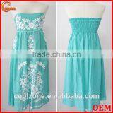Fashion Strapless Embroidered Mexican Dress Wholesale Mexico Clothing thumbnail-1
