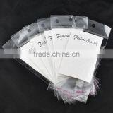White Ear Hooks Earring Display Cards(with "Fashion Jewelry" Print) W/Self Adhesive Bags thumbnail-1