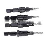4 Pcs HSS Countersink Drill Bits + 1 Pcs 1/4 Quick Change Hole Hex Shank Screw Hot Search thumbnail-1
