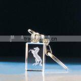 Luxury 3D Personalized Engraving Crystal Keychain thumbnail-3