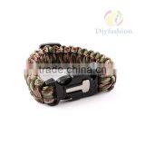 Outdoor Survival Bracelet Paracord, Handmade Bracelet For Men Women Fashion Stout Plastic Buckle PC6014-1 thumbnail-1