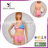 China Manufacturer Latest Stylish Good Quality Popular American Flag Swimwear Girl Bikini