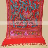 Wool Pashmina Shawl With Fancy Wool Embroidery thumbnail-1