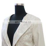 Women Latest Fashion Leather Jacquard Jacket thumbnail-3
