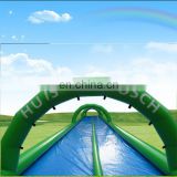 customized giant inflatable double lane water slip for sale