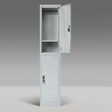 KD structure steel 2 door mirrored clothes wardrobe closet bedroom wardrobe