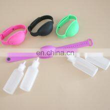 New Arrival Adjustable Size Silicone Sanitizer Hand Band With Watch thumbnail-3