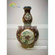Chinese Antique Replica Heavy Famille Rose Porcelain Vases