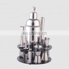 Creation Factory Direct Customizable Rotate Circular Acrylic Frame Stand 304 Stainless Steel Bar Accessory Tools Bartender Set