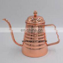 Copper Shiny Metal New Design Turkish Pot