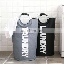 Oxford Fabric Dirty Hamper Big Cart Organizer Foldable Movable Wash Clothes Laundry Storage Basket thumbnail-2