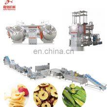 Turnkey project apple crispy chips vacuum puff machine