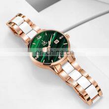 SHENGKE Brand Your Label Watch Hot Sale Women Clock Luxury Green Dial Diamond Watches For Ladies thumbnail-1