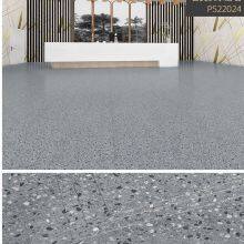 Imitation terrazzo PVC sheet floor gray stone grain plastic paste rectangular stone plastic floor Foshan Wholesale