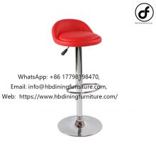 Leather swivel red back bar chair