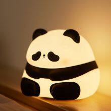 Seller Cheap Personalized Night Light Silicone Cute Animal Battery Operated Baby Lamp Touch Silicone Panda Night Light thumbnail-2