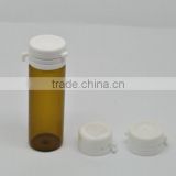 8ml pharmaceutical amber bottle with plastic scew cap