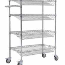 Adjustable 6 Tiers Chrome Metal Plant Storage Rack Wire Shelving