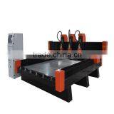 China Jinan 3D Granite , Marble , Tombstone , Stone Used Three Heads CNC Carving Engraver Machine Price thumbnail-2